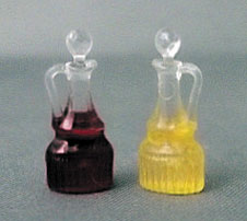 Dollhouse Miniature Cruet Set-Oil & Vinegar